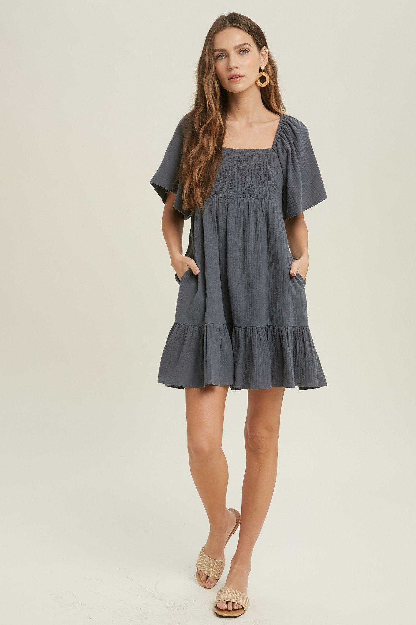 BLUE BELL SLEEVE Fit & Flare Dress