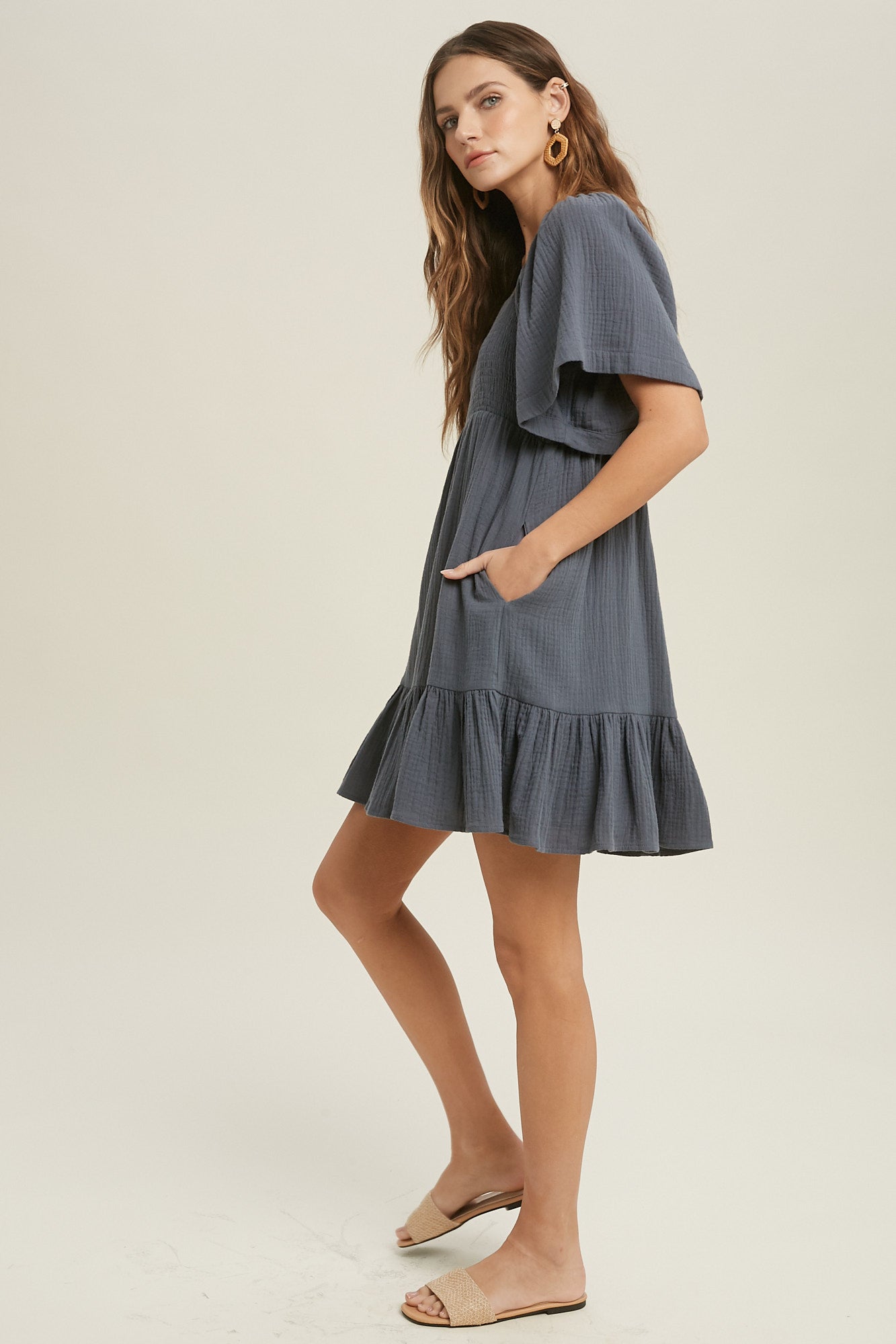 BLUE BELL SLEEVE Fit & Flare Dress