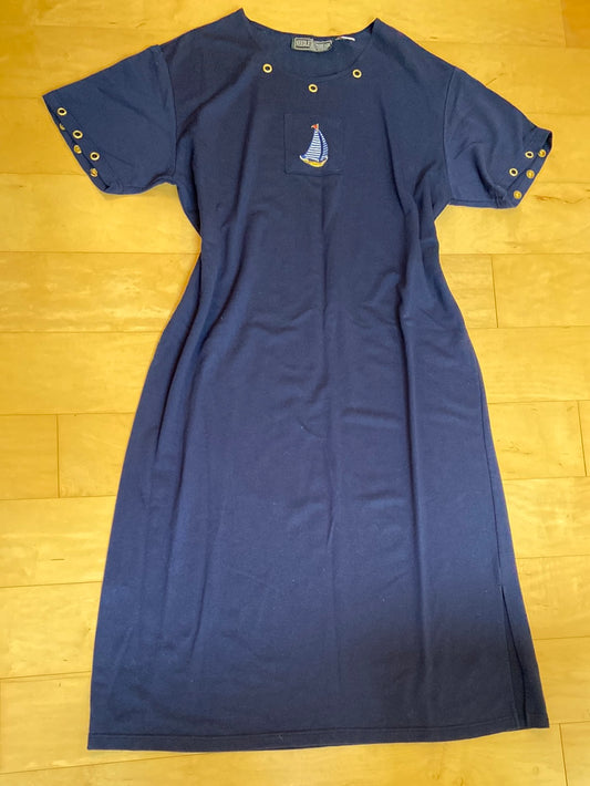 BLUE BOAT DRESS Needle & Threads Size 1X