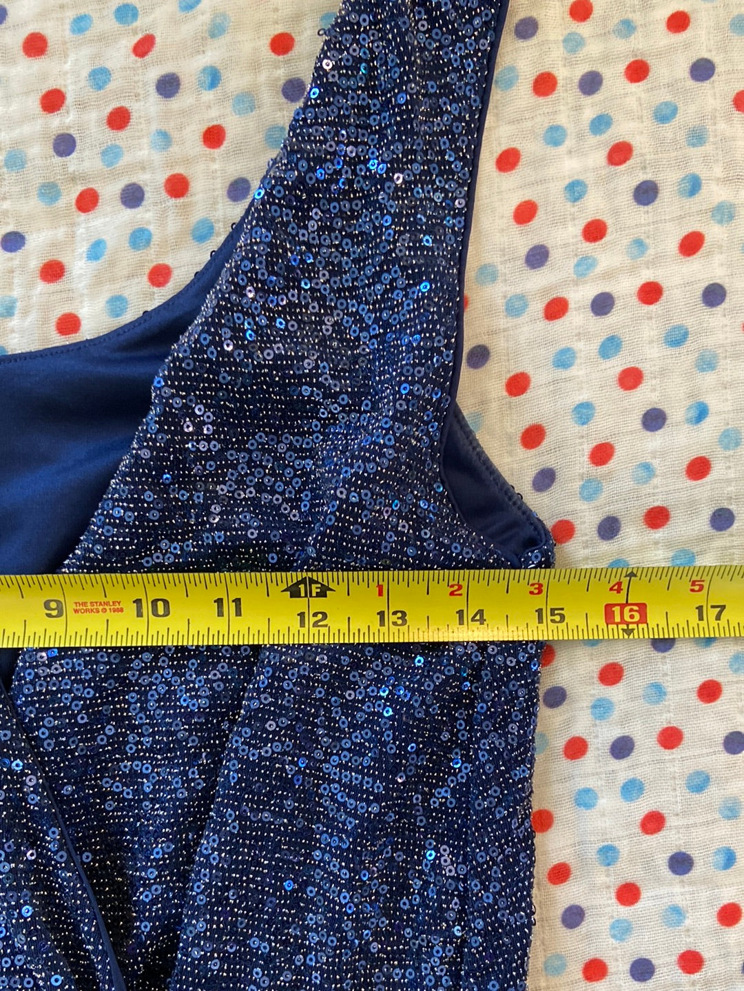 BLUE BEAUTY Express Blue Sequined Dress Size S