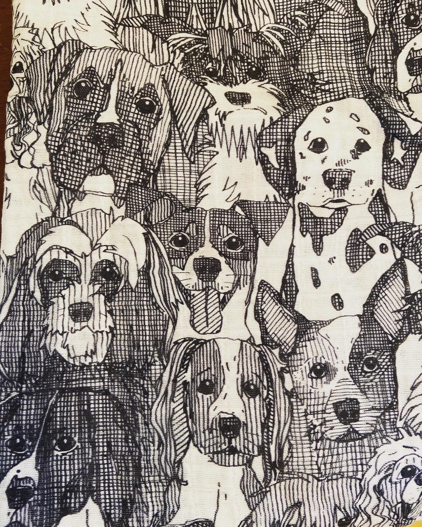 Dog Print Snap Shawl