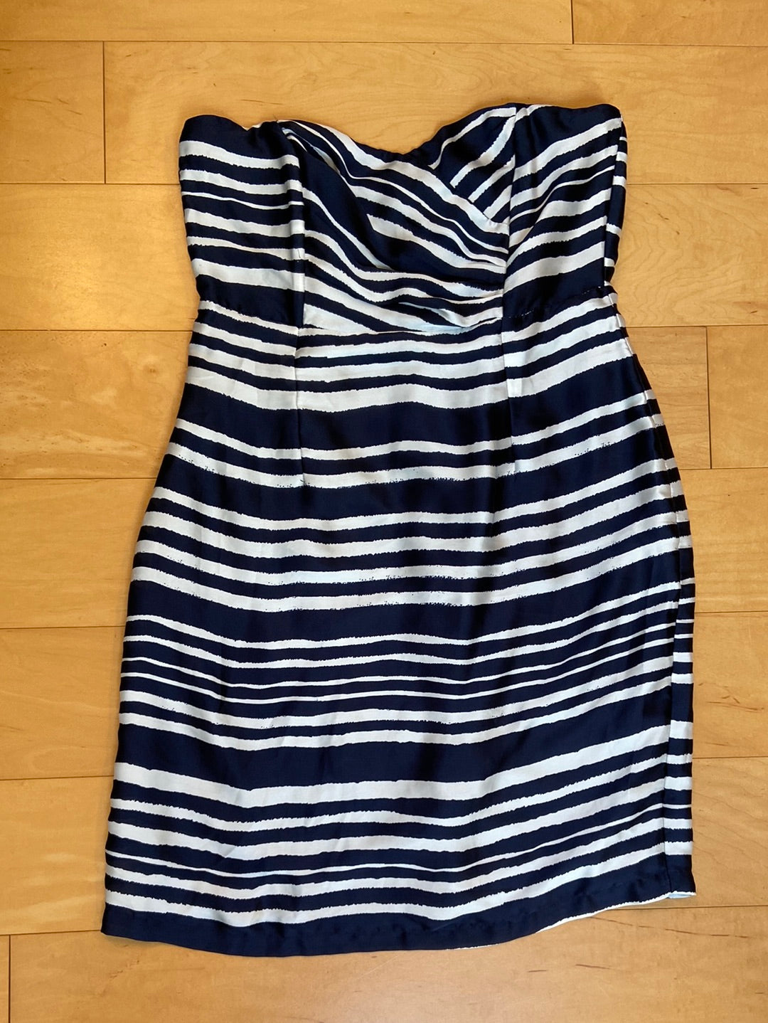 STRIPED STRAPLESS H & M Size 14