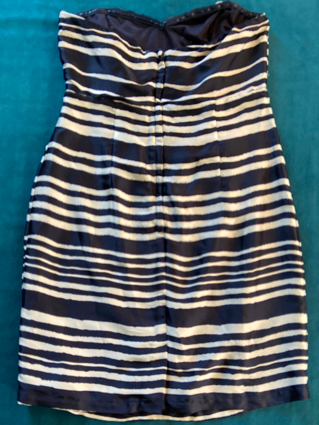 STRIPED STRAPLESS H & M Size 14