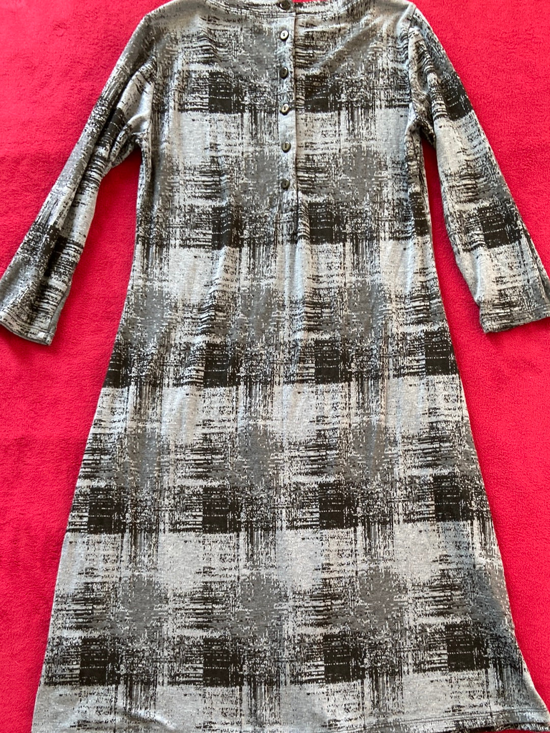 ABSTRACT GRAY Cut Loose Dress Size XS